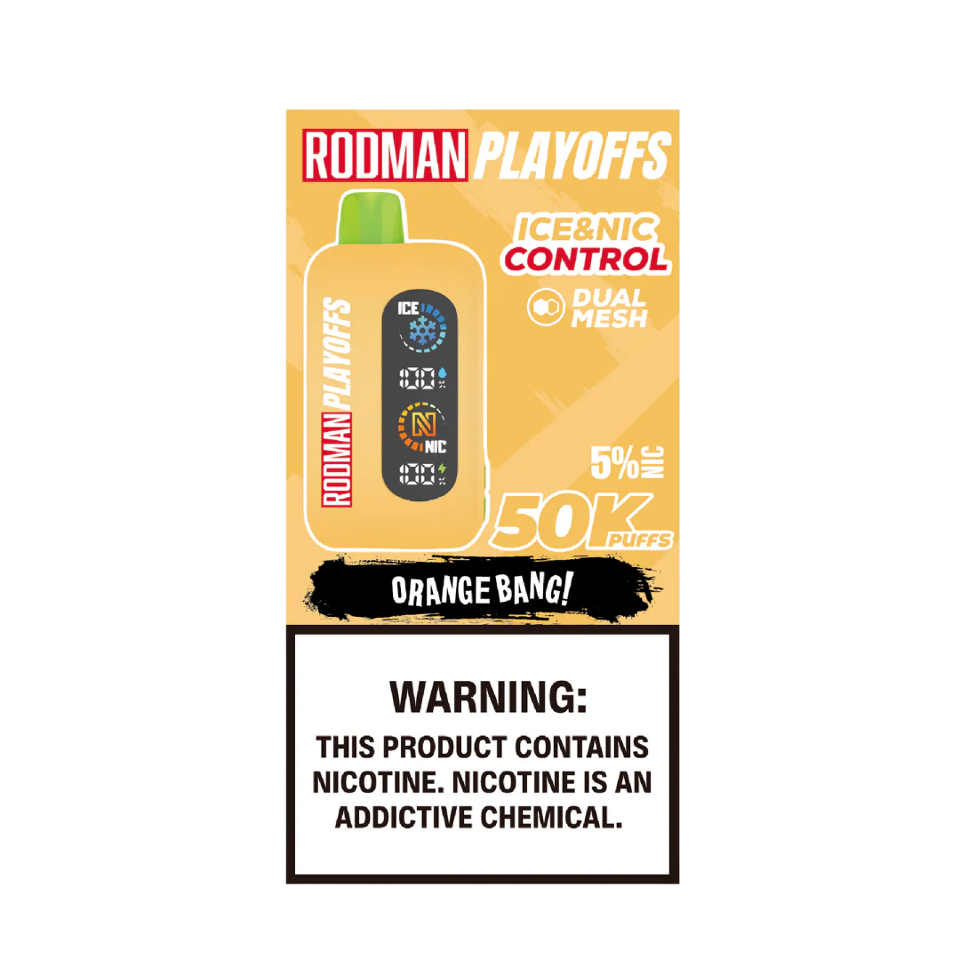 Orange Bang! RODMAN Playoffs 50K Puffs Disposable Vape - Image 2