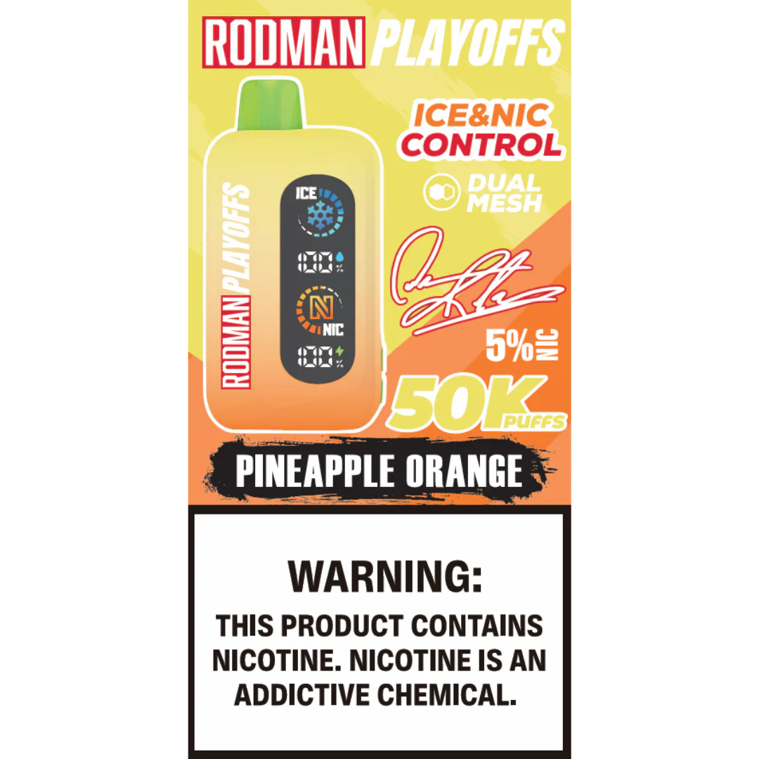 Pineapple Orange RODMAN Playoffs 50K Puffs Disposable Vape - Image 2
